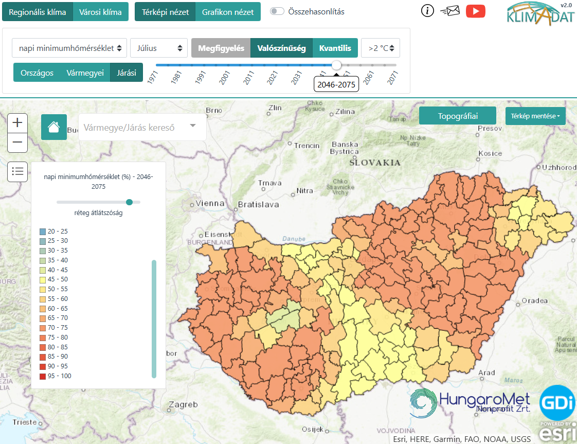 Új adatokkal és funkciókkal bővült a HungaroMet KLIMADAT alkalmazása